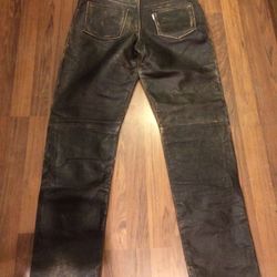 REAL LEATHER JEANS