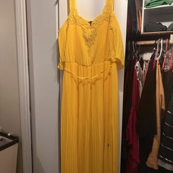 Yellow New Dress Size 16