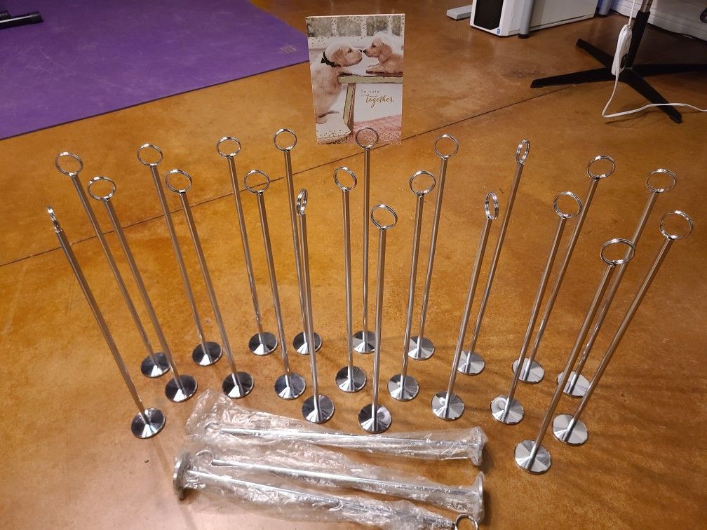 24 Silver Table Card Stand menu holder