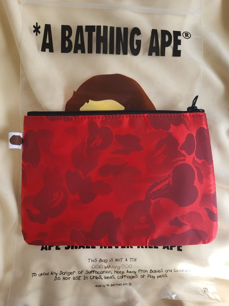 Red Bape Camo Year Of The Dragon Pouch New