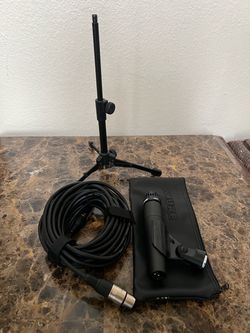 Shure SM57 with stand and XLR cable!