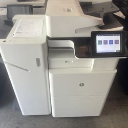 Hp Color Laser jet Flow   MFP E87640 Copier/printer/scan /finisher Low Meter Only 17k Copies On It!!!!!