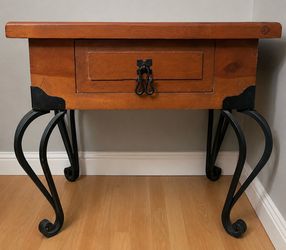 $50 OBOCool side table Wood & Rod iron