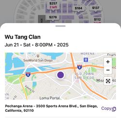 Wu-Tang Clan- Concert Tickets: San Diego, Pechanga Arena: 2 Tickets