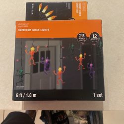 Candy Corn And Skeleton Lights 