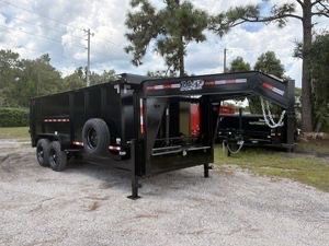 AMP 7 x 16 Gooseneck High Side Dump Trailer 16k