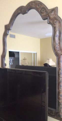 Matching mirror for antique cabinet