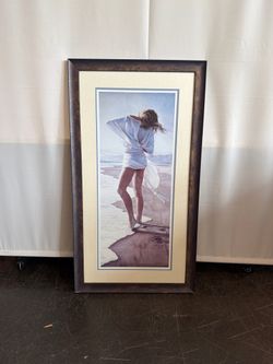 Steve Hanks Contemporary Framed Art Print of Woman on Dunes