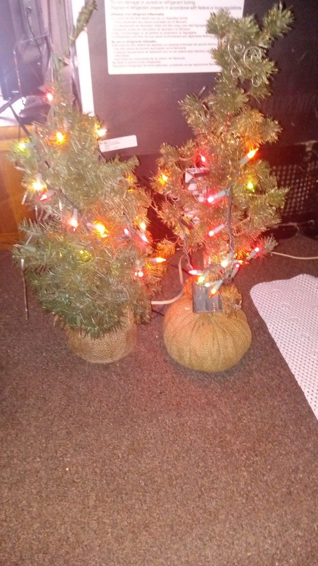 Table Top Christmas Trees Good Condition $6.00 Each 