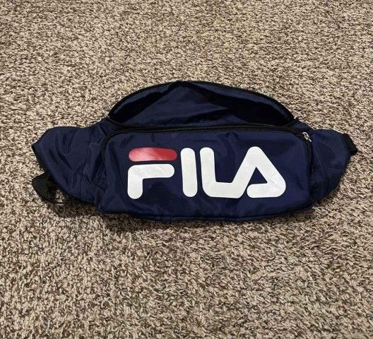 FILA Navy Blue Nylon Waist Bag 