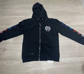 Chrome heart black zip up
