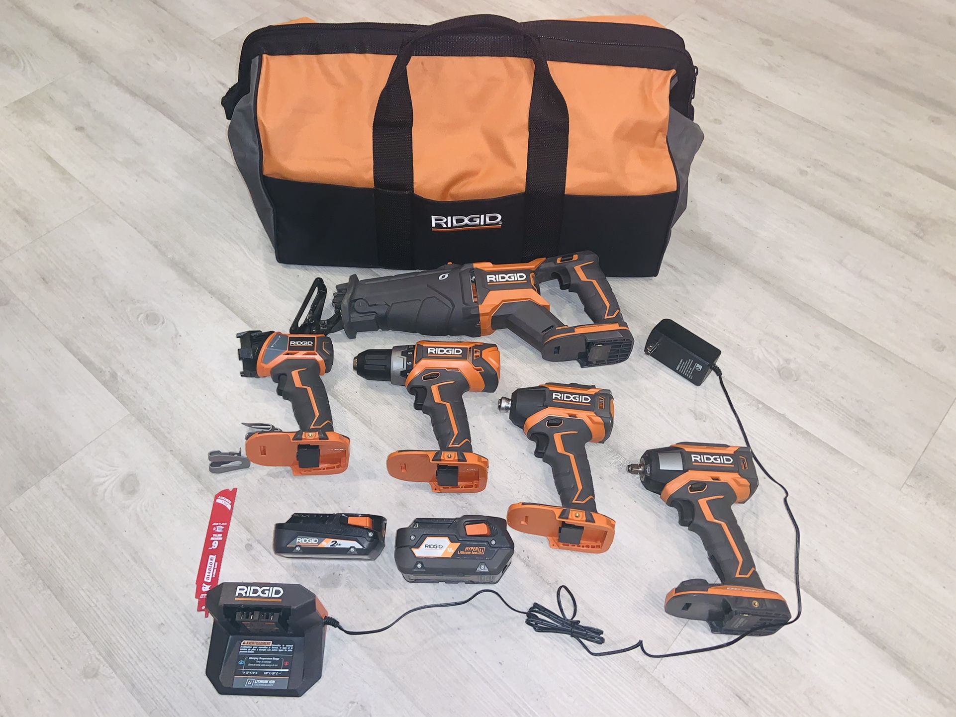 Ridgid Power Tool Kit Set