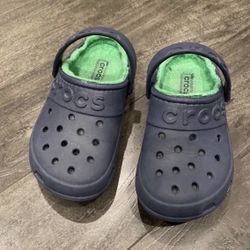 Blue Crocs Boys Kids 13 Worn Indoors Only