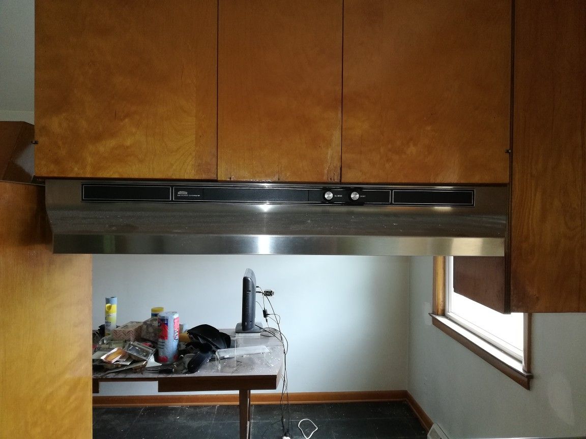1954 Western Holly Double oven with range, and stainless hood for Sale