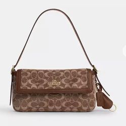 Coach Etta Chenille Small Flap Shoulder Bag