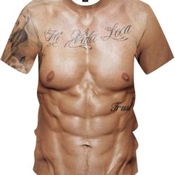 Humorous Short Sleeve Crew Neck Muscle Boys’ Youth T-Shirt