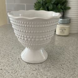 Farmhouse Medium Pedestal Hob Knob White Bowl Home Decor 6” H x 6” D- ( CHANDLER ( Ocotillo & Cooper))