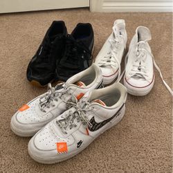 Nike, Coverse, and Reebok Shoe Bundle