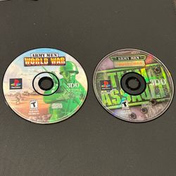 Lot Of 2 Army Men World War Team Assault PlayStation 1 PS1 Discs Only Tested