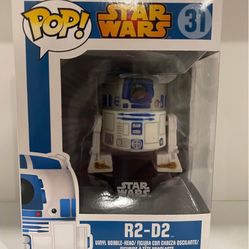 RARE 2013 FUNKO POP COLLECTABLE TOY FIGURINES STAR WARS R2-D2 #31 IN BOX UNOPENED