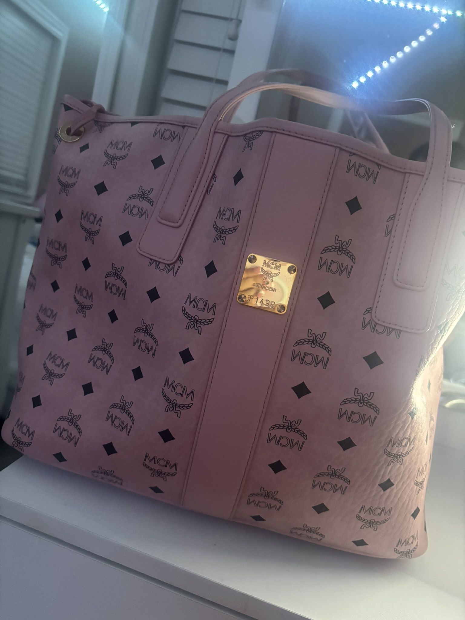 MCM PINK BAG SIZE MEDIUM