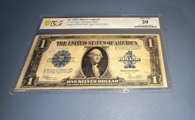 1923 $1 Silver Certificate PCGS VF20 Fr 237 Horse Blanket Large Size Note
