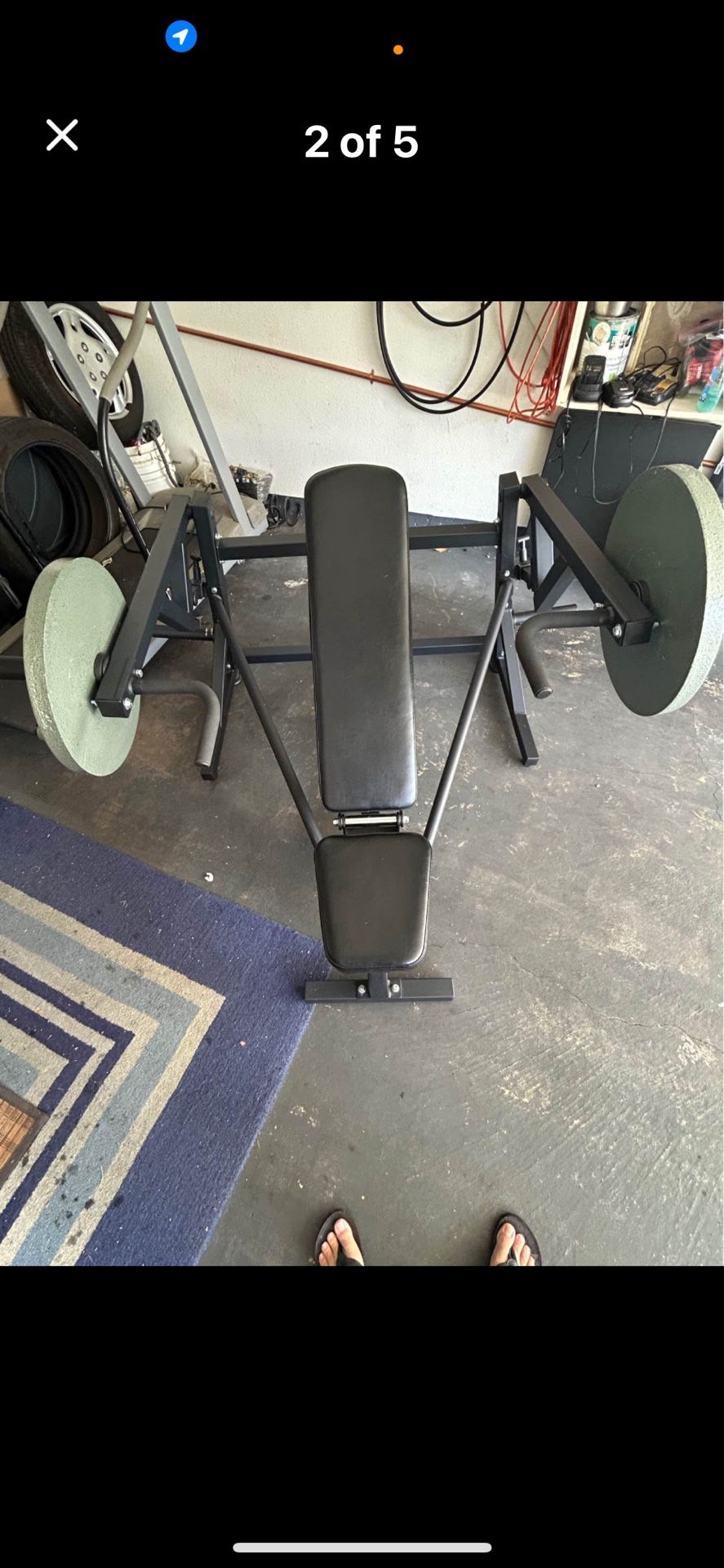 Barely used Titan chest press and incline machine with different angles.