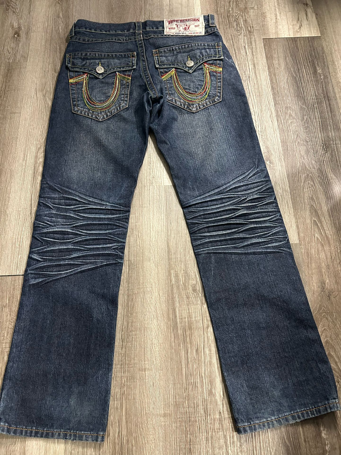 True Religion Jeans World Tour Bobby Super T Flap Pockets Men’s size 33x34)
