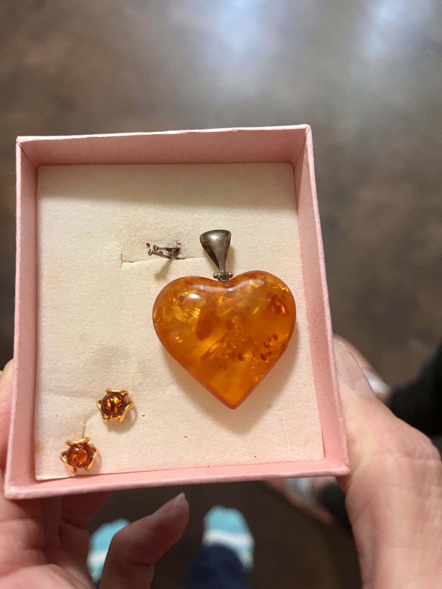 Genuine Baltic Amber Heart Necklace - Made In Poland