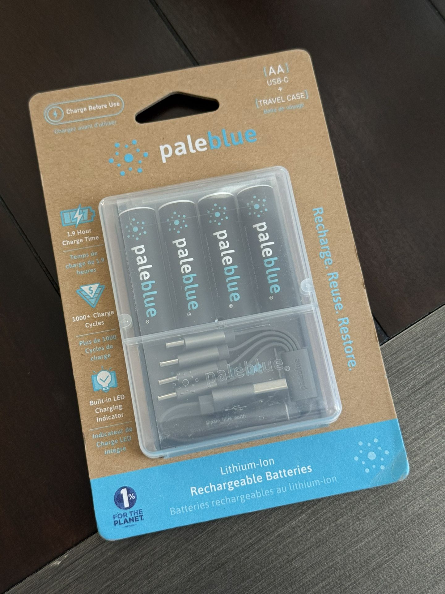 USB Rechargeable AA Batteries (4-Pack)