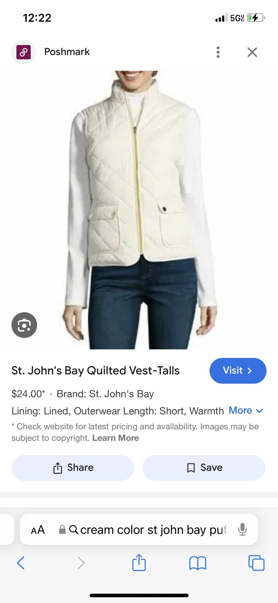 St johns Puffer Vest 