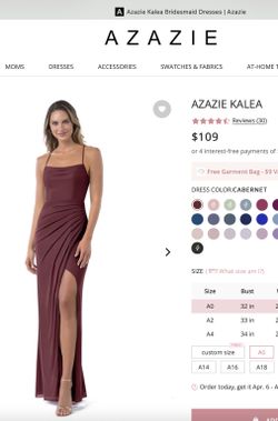 BRAND NEW AZAZIE KALEA CABERNET Size 0 NEVER WORN tags still attached  