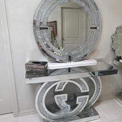 New GG Console Table + Mirror Set 