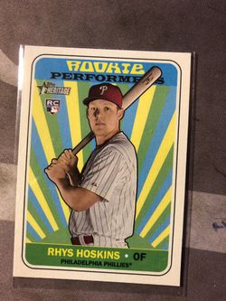 2018 Topps Heritage Rookie Performers #RP-RH Rhys Hoskins Philadelphia Phillies