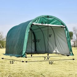10x15  Carport Heavy Duty Car Tent Garage Canopy Storage Shed Frame & Cover