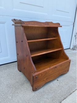 Vintage Primitive Wooden Tabletop Hutch / Farmhouse Shelf