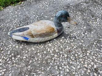 Vintage Wooden Hand Carved Duck
