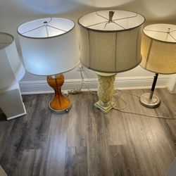 4 Table Lamps In Good Condition $10 Each Firm On Price