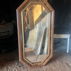 Large wooden Mirror- Home Interiors