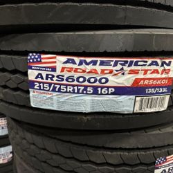 215-75R-17.5 New Trailer Tire 16 Ply Trailer Position 