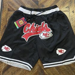 Chiefs Shorts Sizes: Small, Medium, Large, XL, 2XL