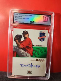 David Kopp 2008 Tristar Projections Auto Prospect Autograph 8/50 MPE 10 GEM MT