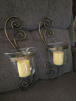 Wrought iron wall sconce