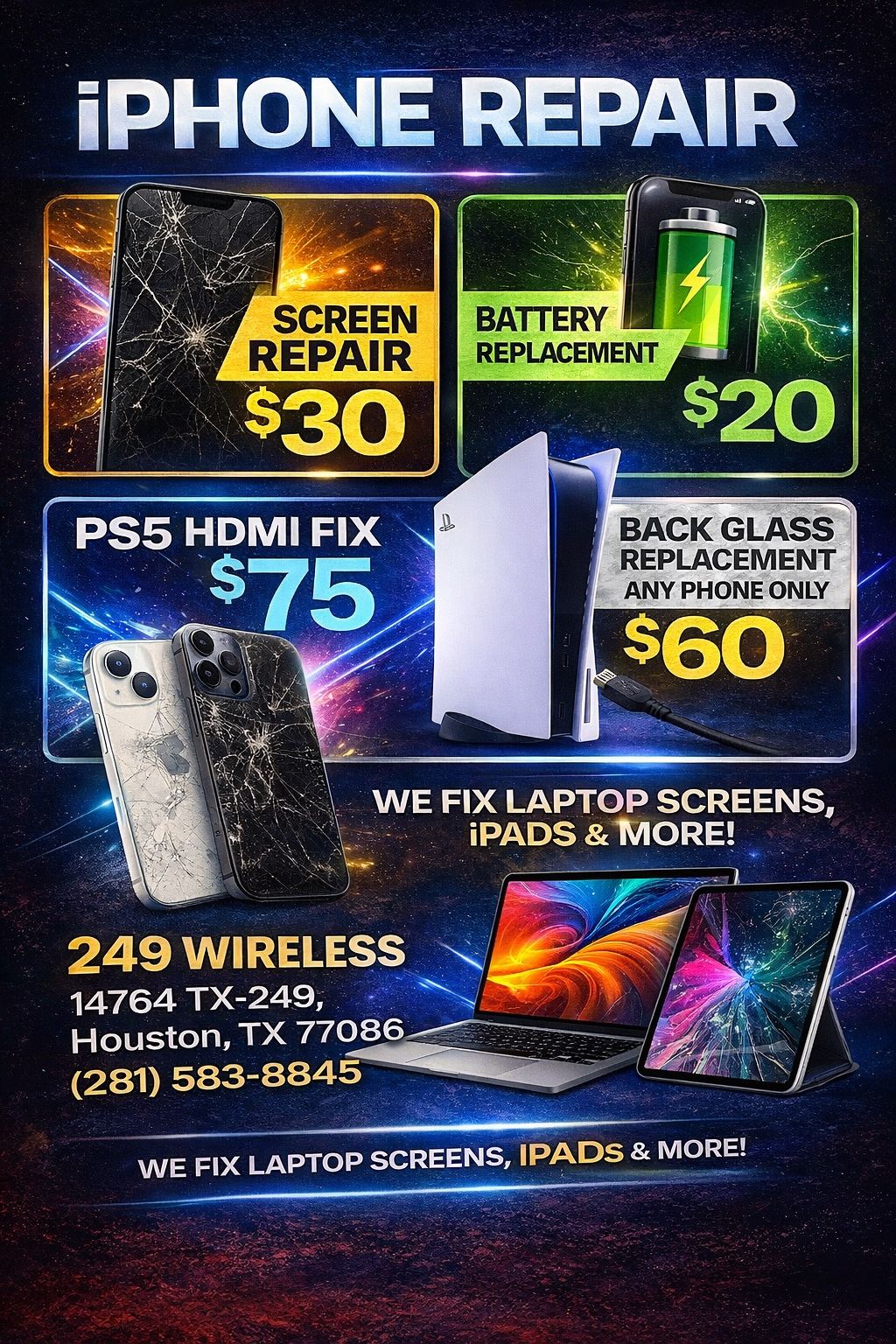 iPhone Repairs -WE GOT U COVERED