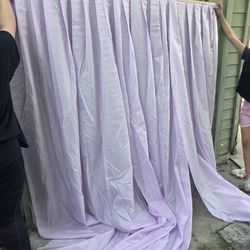 purple  backdrop curtain with 2 slits