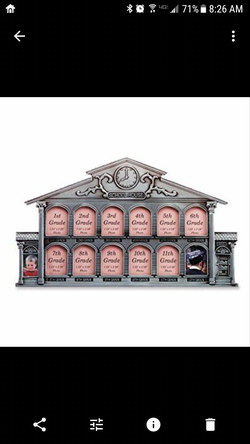 School house, picture frame