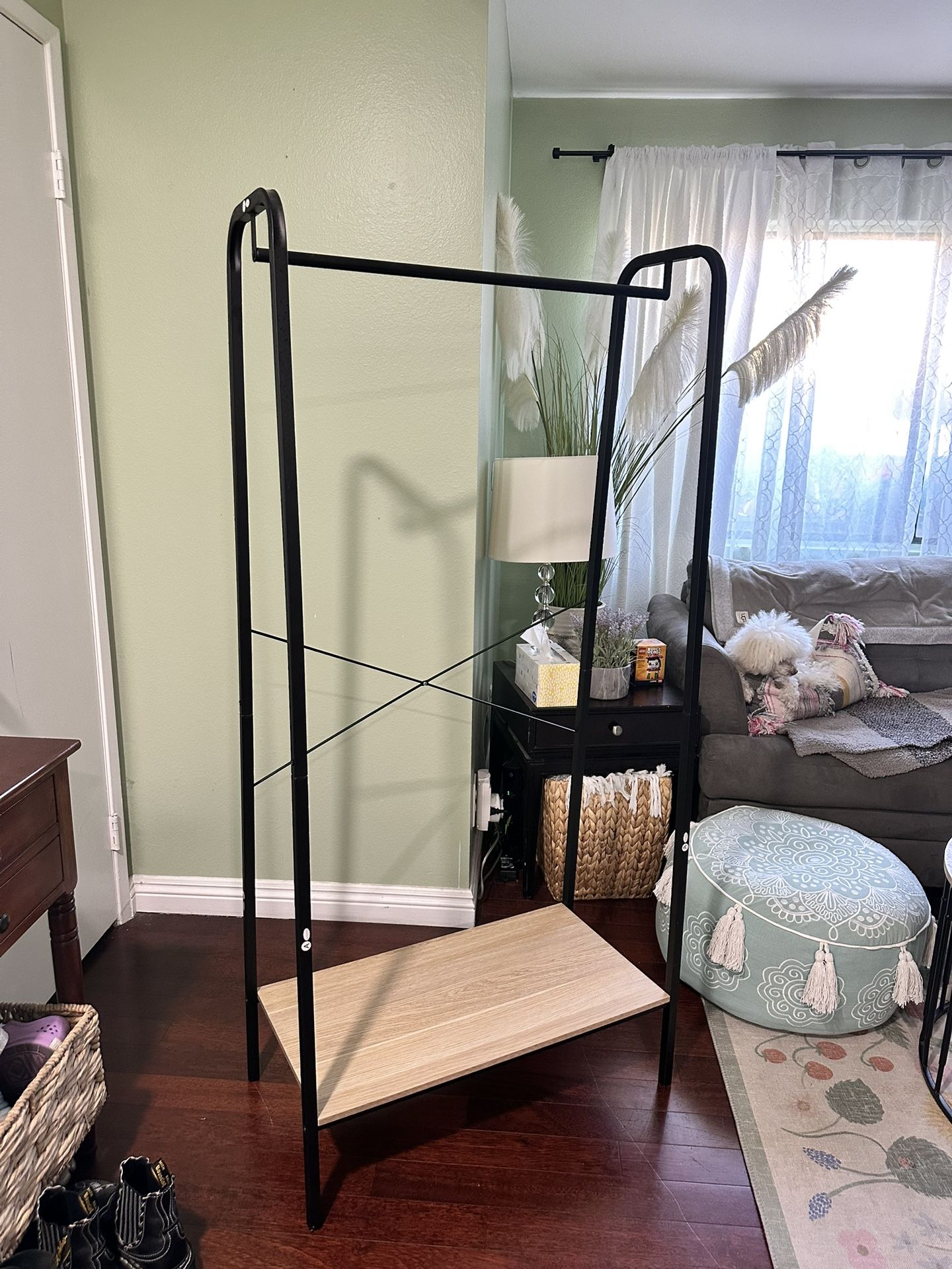 standing clothes rack