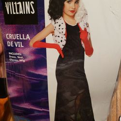 Cruella De Vil  Girl Costume