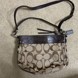 Coach Handbag Purse Carly F14708 Studded Khaki Brown Pebbled Leather Tote $50 OBO! 