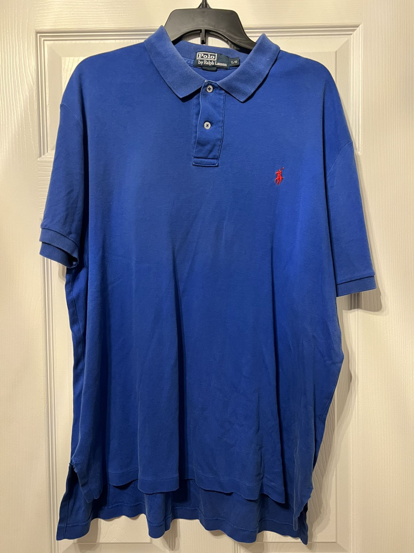 Polo Ralph Lauren Cotton Polo Shirt (Large - Blue)